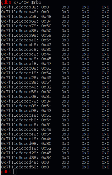 GDB $rbp