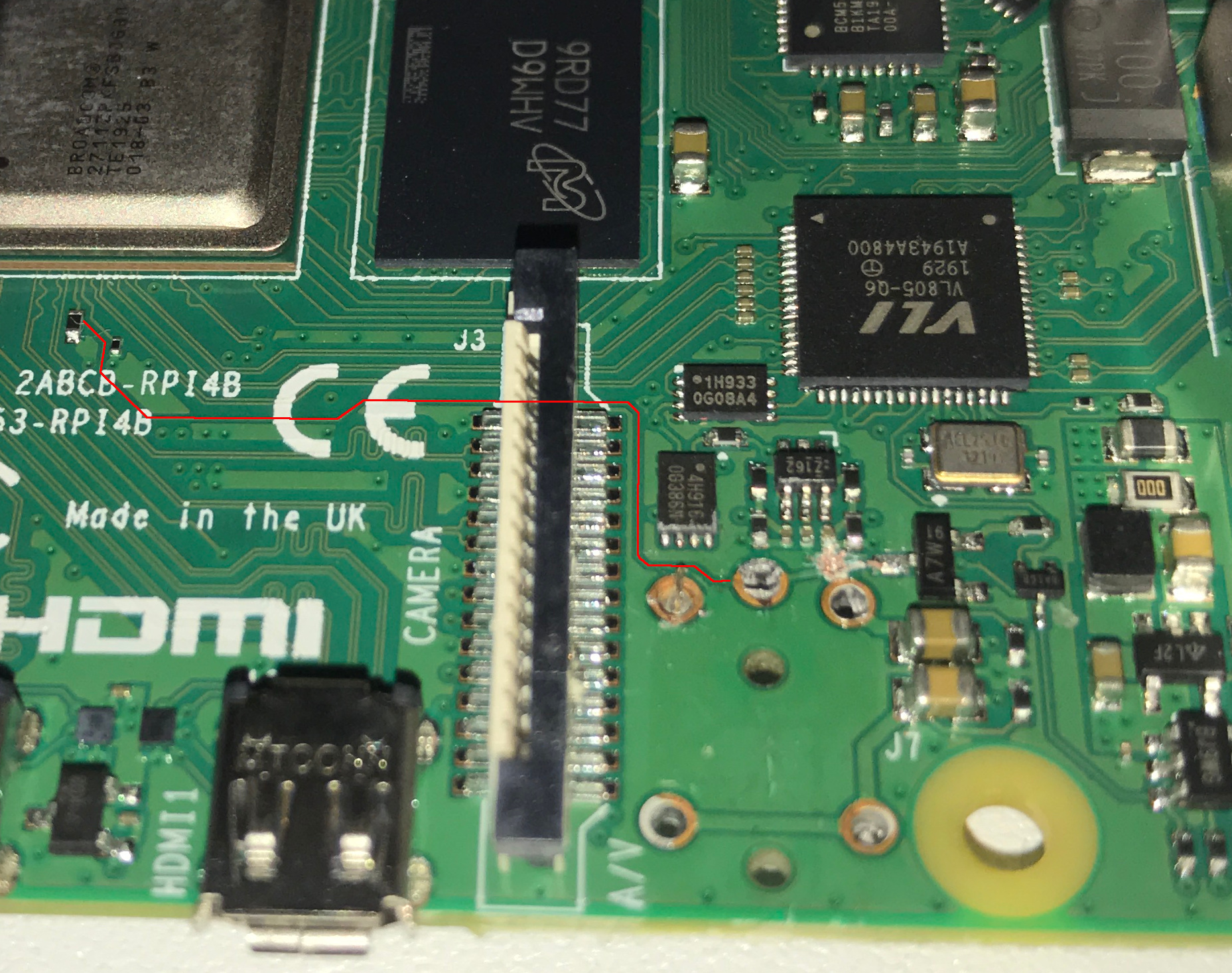 Raspberry Pi 4B Sleeve to a Termination Resistor Undocumented Track